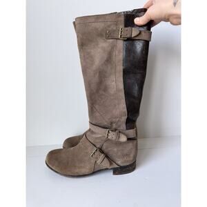 UGG Womens Cydnee 1001876 Brown Leather Buckle Strap knee High Riding Boots 8